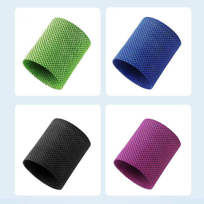 Sportinė apyrankė Vasaros ledo šilko kvėpuojanti riešo juosta Fitneso krepšinis Sunkioji atletika riešo atrama Elastinė riešo petnešėlė