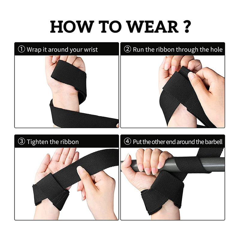 2023 Nauji 2 vnt Neslystantis prakaitą sugeriantis Rankų riešų pagalvėlės diržo dirželiai svorio kilnojimo apvyniojimas treniruoklių salė Crossfit atrama pakėlimas