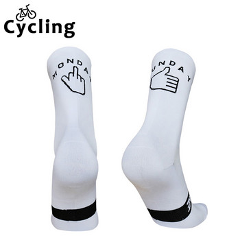 Нови спортни чорапи за бягане, колоездене, понеделник, неделя, дишащи чорапи за шосейни велосипеди, мъже, жени, велосипедни чорапи calcetines ciclismo