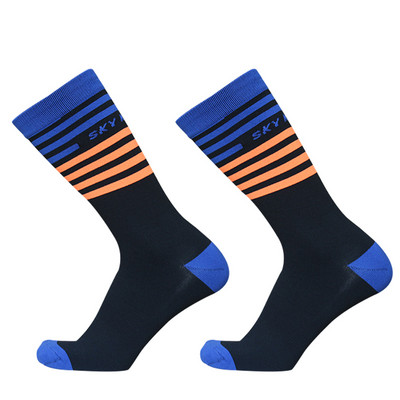 Skyknight Professionali värviliste triipudega hingavad Unisex rattasokid jooksmiseks