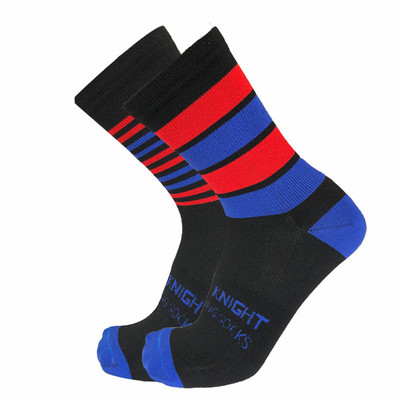 Skyknight Professionali värviliste triipudega hingavad Unisex rattasokid jooksmiseks