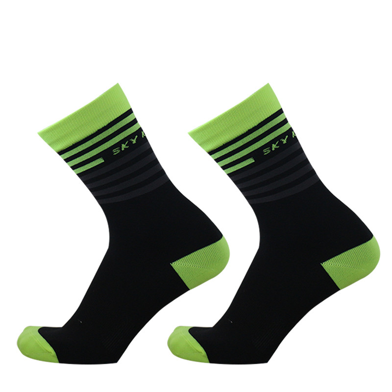 Skyknight Professionali värviliste triipudega hingavad Unisex rattasokid jooksmiseks