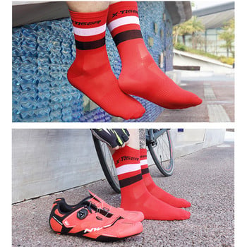 X-TIGER Велосипедни чорапи Мъжки Дамски дишащи велосипедни чорапи Открит състезателен велосипед Компресионни спортни чорапи Унисекс MTB велосипедни чорапи