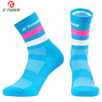 X-TIGER Jalgrattasokid Meeste Naiste Hingavad Jalgrattasokid Välissõiduratta Kompressioonsokid Unisex MTB Jalgrattasokid