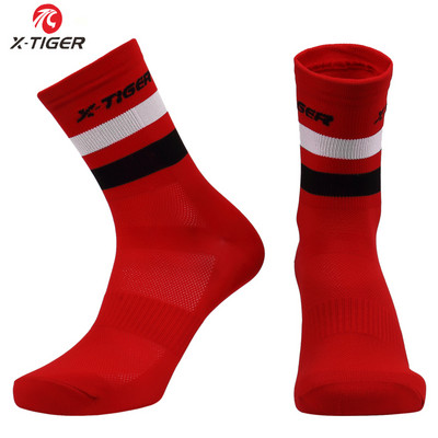 X-TIGER Jalgrattasokid Meeste Naiste Hingavad Jalgrattasokid Välissõiduratta Kompressioonsokid Unisex MTB Jalgrattasokid
