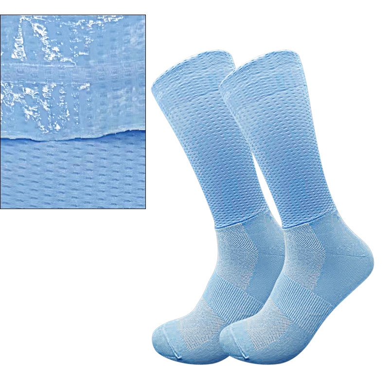 Vyriškos ir moteriškos naujos vienspalvės dviračių kojinės neslystančios silikoninės kojinės kvėpuojančios tinklinės kojinės