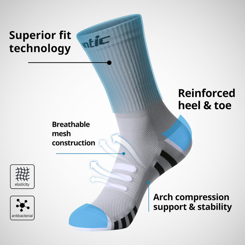 Santic dviračių kojinės Mtb dviračių kelių spalvų sportinės kojinės kvėpuojančios tinklinės lauko bėgimo slidinėjimo kompresinės kojinės