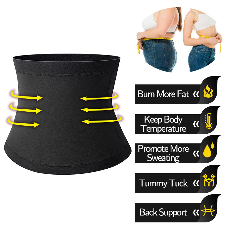 Fitness Wicking Belt Waist Trainer Sportski pojas za podršku Oblikovanje tijela Mršavljenje Fitness Wicking Belt Remen za mršavljenje
