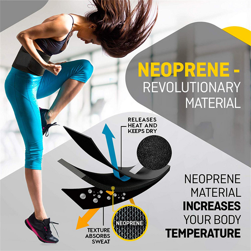 Vöötrimmer vöö naistele, meestele Sport taljetrenažöör Saunavöö Saunakostüümi efektiga alaselja ja nimmetugi