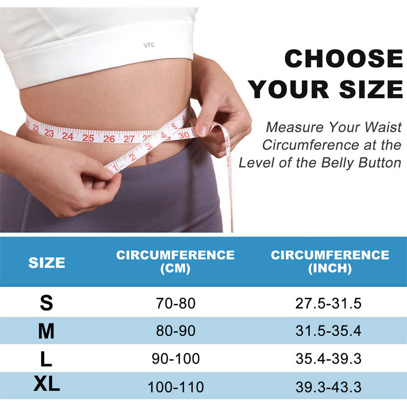 Vöötrimmer vöö naistele, meestele Sport taljetrenažöör Saunavöö Saunakostüümi efektiga alaselja ja nimmetugi