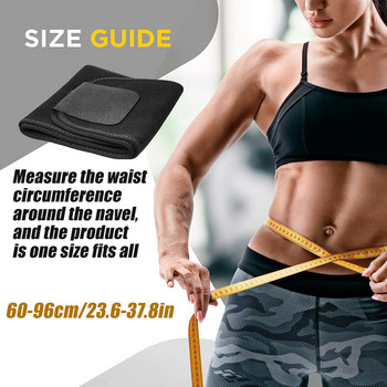 Gym Waist Trimmer - Sweat Band Waist Trainer Belt for Men and Women - Reinforced Trim Adjustable Stomach Trainer & Back Support