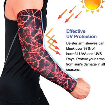 1Piece Спортни ръкави за ръкави Компресионни ръкави Голф лакътна скоба UV защита Покритие за татуировки за бягане Колоездене Баскетбол Футбол
