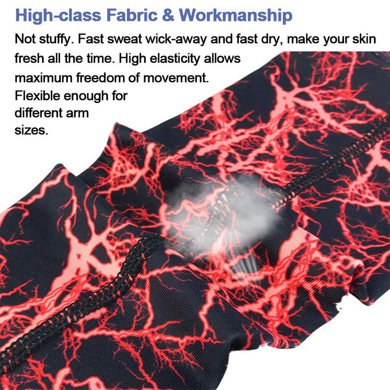 1-osaline spordikäevarruka survevarrukad golfi küünarnuki traksidega UV-kaitsega tätoveering kate jooksmiseks rattasõiduks korvpall jalgpalliks