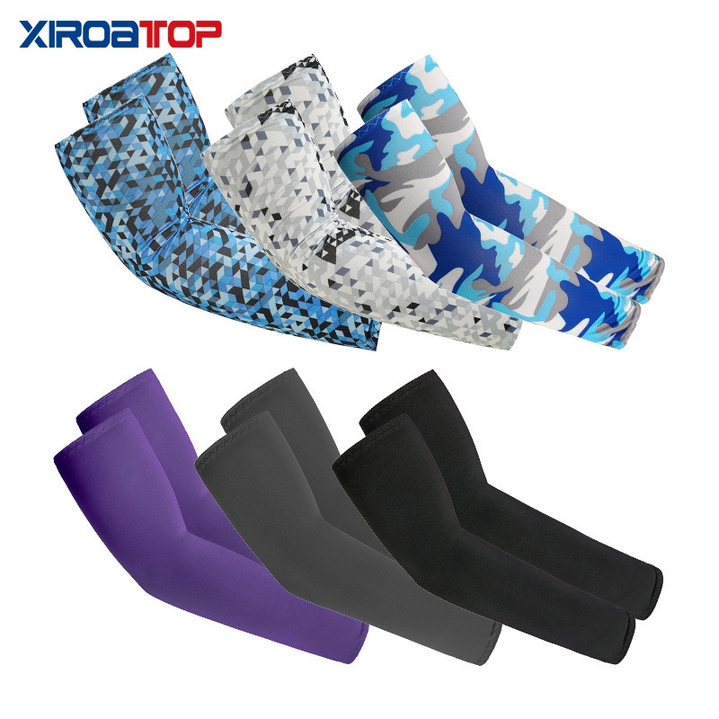 UUS Hingav kiiresti kuivav UV-kaitse Jooksuvarrukad Korvpalli Küünarnukikaitse Fitness Käekaitsmed Sport Jalgrattakäesoojendajad