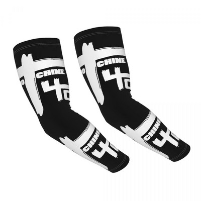 Geriausias meninis dizainas Muzika Indochine Sun UV Apsauga aušinimo rankovės Rankovės Moterys Vyrai Sportas Bėgimas Tatuiruotės Uždengimas