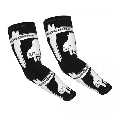 Geriausias meninis dizainas Muzika Indochine Sun UV Apsauga aušinimo rankovės Rankovės Moterys Vyrai Sportas Bėgimas Tatuiruotės Uždengimas