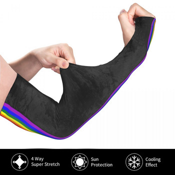 Distressed LGBTQ Pride Flag Stripe Sleeves Warmer Women Men LGBT UV Sun Protection Tattoo Cover Up