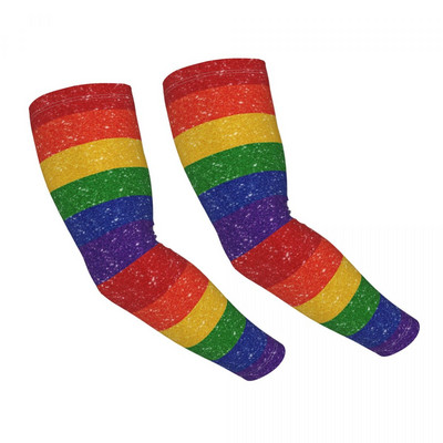 Chladivé LGBT Love Wins Rainbow Paint GLBT rukávy Muži Ženy Pride Športové kompresné tetovanie pre golf