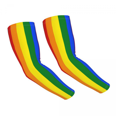 Chladivé LGBT Love Wins Rainbow Paint GLBT rukávy Muži Ženy Pride Športové kompresné tetovanie pre golf