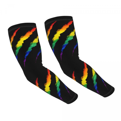 Chladivé LGBT Love Wins Rainbow Paint GLBT rukávy Muži Ženy Pride Športové kompresné tetovanie pre golf
