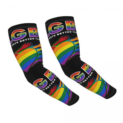 Chladivé LGBT Love Wins Rainbow Paint GLBT rukávy Muži Ženy Pride Športové kompresné tetovanie pre golf