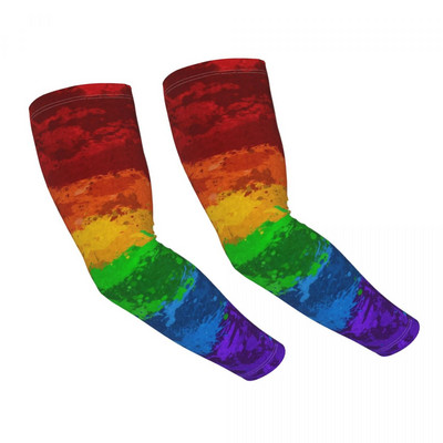 Chladivé LGBT Love Wins Rainbow Paint GLBT rukávy Muži Ženy Pride Športové kompresné tetovanie pre golf