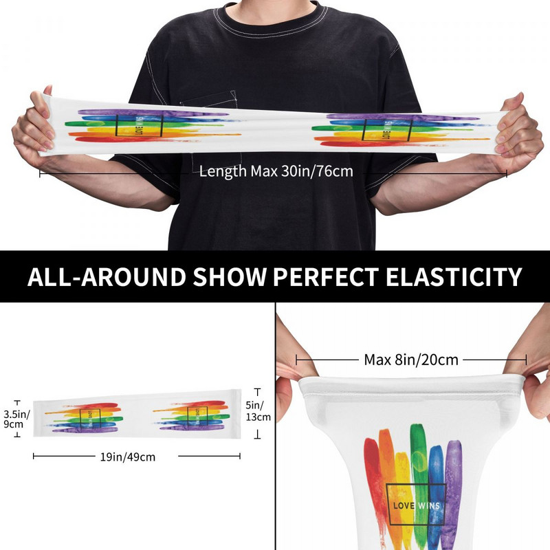 Chladivé LGBT Love Wins Rainbow Paint GLBT rukávy Muži Ženy Pride Športové kompresné tetovanie pre golf