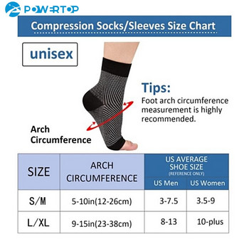 Чорапи за невропатия за жени, мъже, 1 чифт успокояващи компресионни чорапи за болка при невропатия, ортеза за глезена, облекчаване на подуване при плантарен фасциит