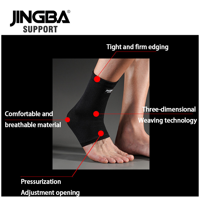 JINGBA SUPPORT 1 TK Sport Ohutus kompressioonsokid jalgpall Hüppeliigese tugi Korvpall Hüppeliigese tugi nailon Hüppeliigese kompressioon