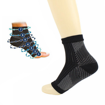 2 бр./Чифт Спортни компресионни чорапи с глезена Противоуморен ръкав за крака Дишащ мрежест ръкав за крака Защитна екипировка