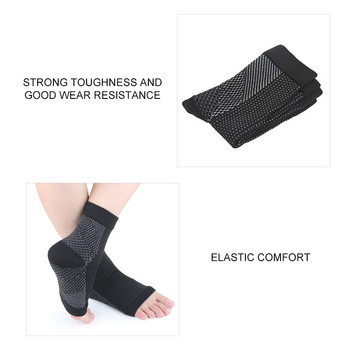 2 бр./Чифт Спортни компресионни чорапи с глезена Противоуморен ръкав за крака Дишащ мрежест ръкав за крака Защитна екипировка