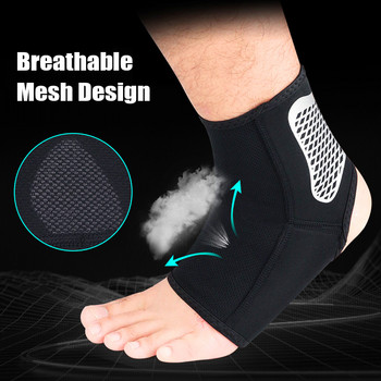 1 τμχ Αθλητικές κάλτσες υποστήριξης αστραγάλου Ελαστικό αναπνεύσιμο πόδι στήριγμα προστασίας από διάστρεμμα για ποδηλασία τρέξιμο μπάσκετ ποδοσφαίρου γυμναστικής