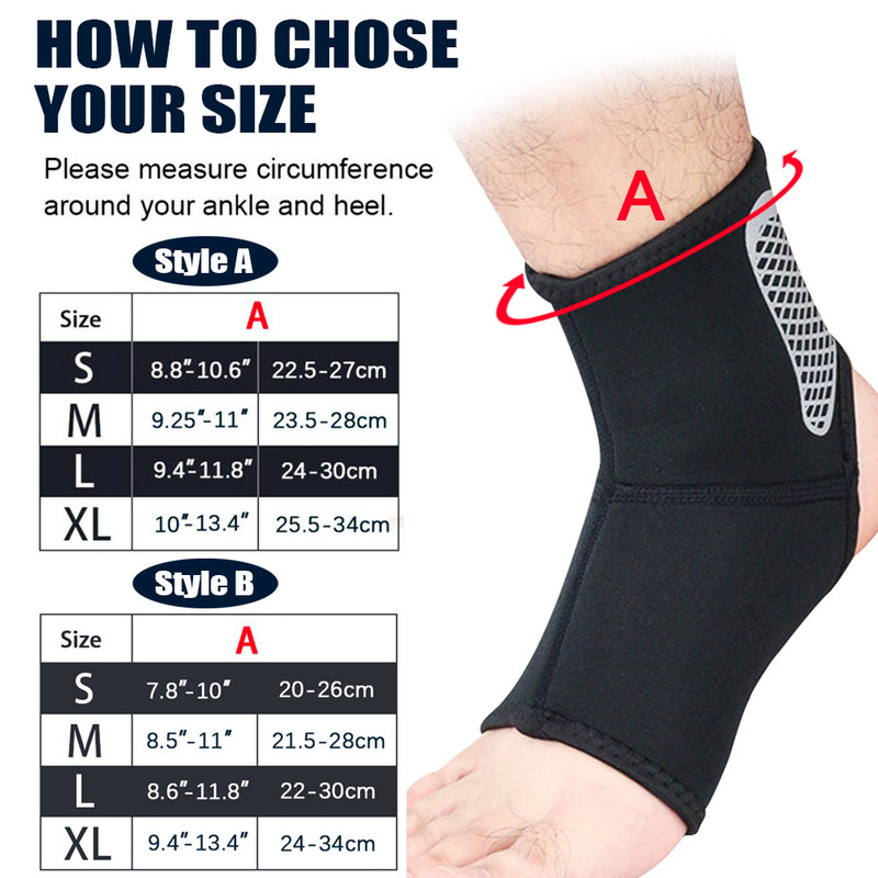 1 tk sportlikud pahkluu tugisokid, elastsed, hingavad jalatugede nikastuskaitse jalgrattasõiduks jooksmiseks korvpall jalgpall.