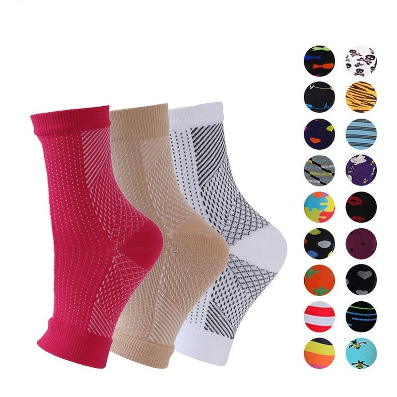 Láb bokatámasz fáradtság elleni kompressziós zokni sportzokni ujjú bokamerevítő Fitness Uniszex lélegző kültéri férfi futó