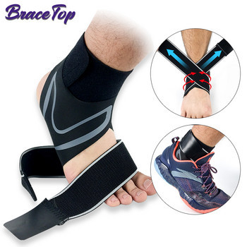 BraceTop 1 PC Sports Ankle Brace Αναπνεύσιμο Στήριγμα αστραγάλου Ρυθμιζόμενος σταθεροποιητής αστραγάλου με υποστήριξη περιτυλίγματος συμπίεσης Gym Protect