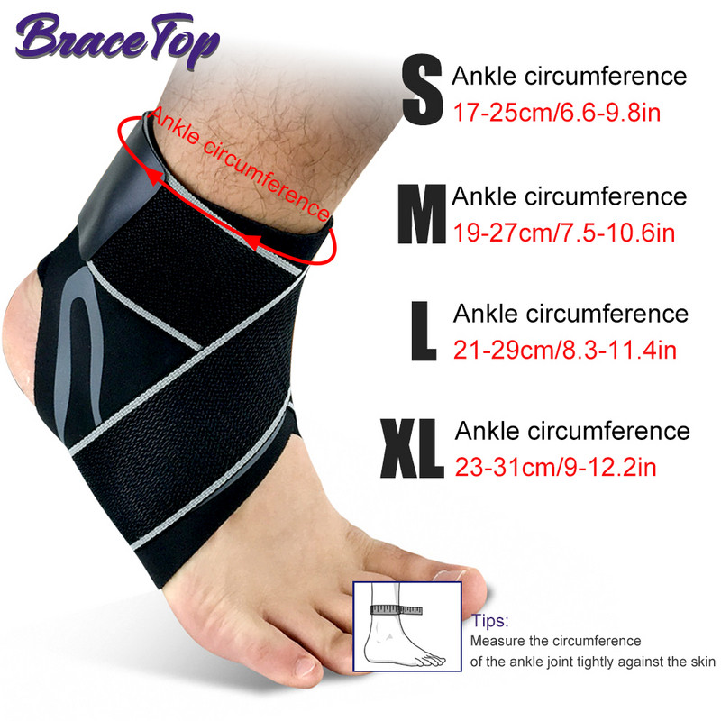 BraceTop 1 arvuti sportlik pahkluu traks, hingav pahkluu tugi, reguleeritav pahkluu stabilisaator koos survemähise toega jõusaalikaitsega