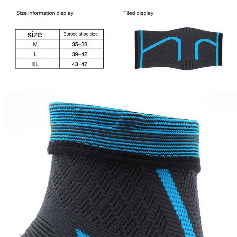 1 vnt Elastinis audimas Fitness kulkšnies apsauga Sportinė pėdos sąnario fiksuota kompresija dviračių jogos treniruotėms bėgimo kulkšnies atrama