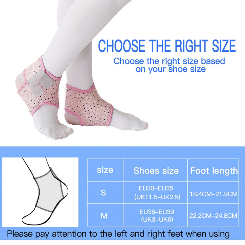 Vaikams palaikomas kvėpuojantis stabilizatorius, reguliuojamas įtvaras kulkšnies mergaitėms berniukams neslystantis kulkšnies apvyniojimas sausgyslės suspaudimo įtvaras kulkšnies dirželis