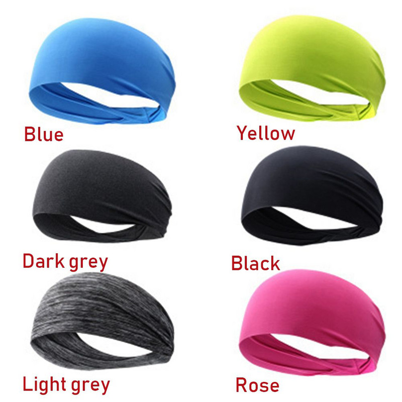 Elastīga jogas galvas saite sporta sviedru lente sievietēm/vīriešiem sporta skriešanas matu lente turbāna āra sporta zāles sporta pārsējs