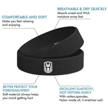 WorthWhile Cotton Athletic Headband Elastic Sweatbands Γυναικείες μπάσκετ Ανδρικά αθλητικά γυμναστήριο Fitness Sweat Band Volleyball Tennis