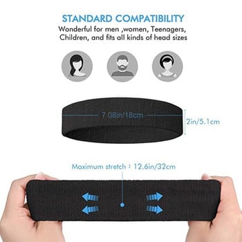 WorthWhile Cotton Athletic Headband Elastic Sweatbands Γυναικείες μπάσκετ Ανδρικά αθλητικά γυμναστήριο Fitness Sweat Band Volleyball Tennis