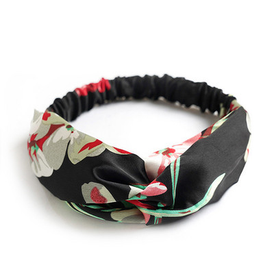 Nou Boho Femei Bentite cu imprimeu moale și solid Bentițe de păr elastice cu noduri încrucișate de epocă Turban Bandane Benzi pentru păr pentru fete Accesorii pentru păr