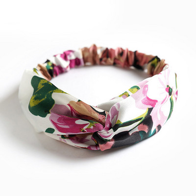 Nou Boho Femei Bentite cu imprimeu moale și solid Bentițe de păr elastice cu noduri încrucișate de epocă Turban Bandane Benzi pentru păr pentru fete Accesorii pentru păr