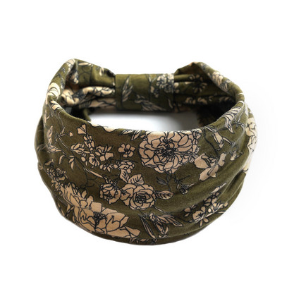 Jaunas Boho ziedu apdrukas platas galvas lentes, vintage mezgls, elastīga turbāna galvassega sievietēm, meitenēm, kokvilnas mīkstās bandānas matu aksesuāri