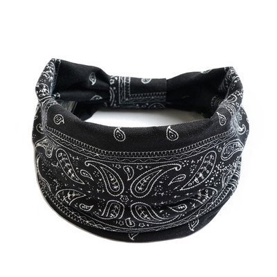 Új Boho virágmintás széles fejpántok Vintage csomós elasztikus turbán fejfedő női lányoknak pamut puha bandana haj kiegészítők
