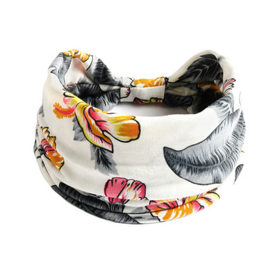 Jaunas Boho ziedu apdrukas platas galvas lentes, vintage mezgls, elastīga turbāna galvassega sievietēm, meitenēm, kokvilnas mīkstās bandānas matu aksesuāri