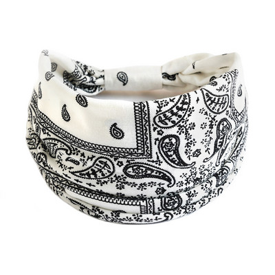 Jaunas Boho ziedu apdrukas platas galvas lentes, vintage mezgls, elastīga turbāna galvassega sievietēm, meitenēm, kokvilnas mīkstās bandānas matu aksesuāri