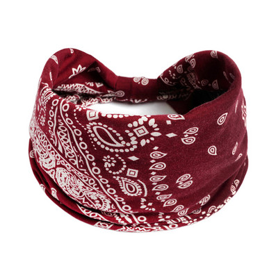 Jaunas Boho ziedu apdrukas platas galvas lentes, vintage mezgls, elastīga turbāna galvassega sievietēm, meitenēm, kokvilnas mīkstās bandānas matu aksesuāri