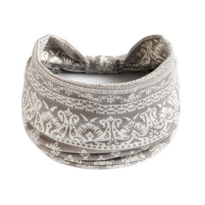 Jaunas Boho ziedu apdrukas platas galvas lentes, vintage mezgls, elastīga turbāna galvassega sievietēm, meitenēm, kokvilnas mīkstās bandānas matu aksesuāri