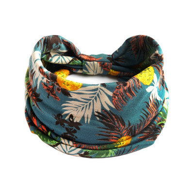 Jaunas Boho ziedu apdrukas platas galvas lentes, vintage mezgls, elastīga turbāna galvassega sievietēm, meitenēm, kokvilnas mīkstās bandānas matu aksesuāri